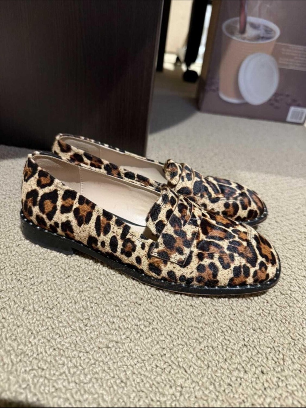 Something Navy Leopard Print Penny Loafers - Brown/Black